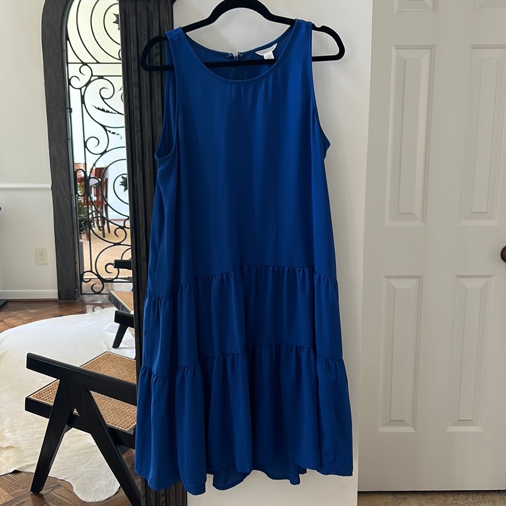 Caslon Blue Dress Sz L